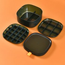 레고장 레고장식장 마징가케이스 아크릴 보석 정리 디스플레이 보관 상자 여행 휴대용 귀걸이 목걸이 반지, 02 Green 3 floors