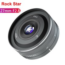 후지필름 Rock Star 27mm F2.8 후지 XF 캐논 EF-M 대형 조리개 고정 초점 렌즈 Sony E Nikon Z M4/3 Leica, 01 Black_01 Nikon Z