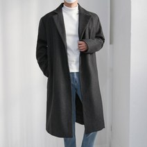 데일트 남자 겨울 오버핏 울 싱글 코트 5컬러