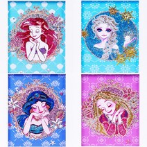 보석십자수 공주 비즈 십자수 캔버스형 세트 액자포함 액자형 비즈십자수 비즈공예