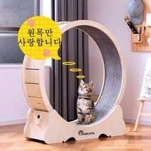 런캣 무소음 간단 설치 원목 캣휠 고양이캣휠, XL(113*36*120), 자가 조립, XL(113*36*120)