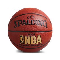 스팔딩 NBA 골드시리즈 농구공 실내외겸용 7호 게임볼 경기 시합 연습 전문용 무소음 농구, 골드