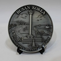 부산 동판(중) 해운대 용두산공원 태종대 오륙도 부산기념품 부산여행선물 BUSAN, 은색