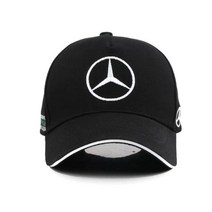 볼캡 야구모자 Mercedes Benz 레이서 크기조절 팀 벤츠모자 스폰 야구 골프 동호회, 블랙