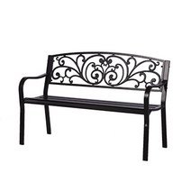 필링벤치 야외 철제 벤치의자 정원 카페 테라스 펜션, 필링벤치-블랙