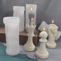 DIY 체스 수지 실리콘 몰드 크리에이티브 아로마 캔들 몰드 독특한 모양 탈형하기 크리스마스 선물 장식, [04] 4
