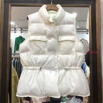 리앤킴 겨울 여성 다운 오리털 패딩 조끼 L524