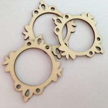 우드버닝 10pcs 미완성 된 나무 라운드 공예 원 대 한 컷 아웃 문 옷걸이 디자인 굽기, 04 5.5CM
