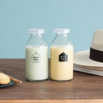 [천삼백케이] [꾸미까] 서울우유 밀크홀 유리병 (330ml) 2type, 밀크홀(네거티브)