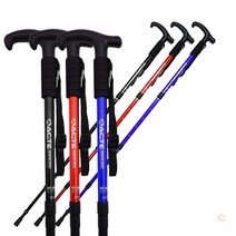 4단등산스틱 접이식등산스틱 등산폴대 등산용스틱 등산지팡이 두랄류민 듀랄루민 I자 T자, I자형 레드(2개)