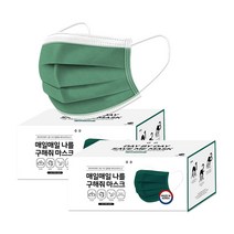 MAME 국산 마스크 데이바이데이 세이브미 마스크 대형 100매, 그린