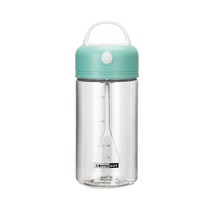 무선 전동 자동 쉐이크 병 380ML 흔들어 병 혼합 컵 자동 믹서 물병 믹서 운동 보틀 누출 방지, 녹색