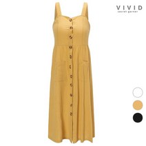 비비드시크릿가너 썸머 단추장식 나시 원피스 VS126C10006
