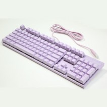 클리커스 보라색 기계식 키보드 라푸 V500pro, 퍼플-적축