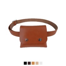 캐치버디 미니스냅 골프파우치 볼주머니 힙색 공케이스 벨트백 (5colors), 브라운
