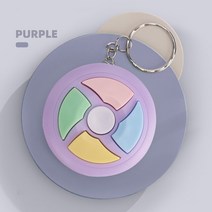 미니게임기 테트리스게임기 가정용게임기 미니 핸드 헬드 전자 게임기 캔디 컬러 라운드 키, 자주색