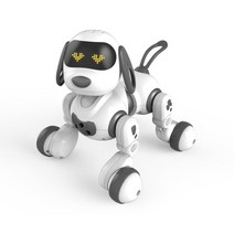 로봇강아지 무선 원격 제어 스마트 로봇 개 장난감 지능형 말하는 로봇 Robot dog, 회색