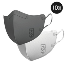 진짜 국가대표가 쓰는 국가대표마스크 KF94 새부리형 화이트/블랙/그레이. 카타르 응원 국가대표축구팀 KFA, 10매, 화이트+그레이