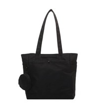 남성과 여성의 친환경 쇼핑백 숄더백 패션 핸드백 블랙 무지 텀블러백