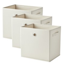 한샘 샘 폴리 3p 수납바스켓 모음, 3개, 01.샘폴리바스켓(대)크림