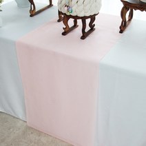 인조실크 살구 돌상테이블보 전통테이블보 인견실크, 인조실크(살구)360x55