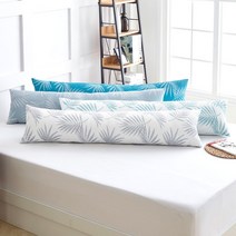 자자홈 내추럴 시어서커 바디필로우 롱쿠션, 딥그린