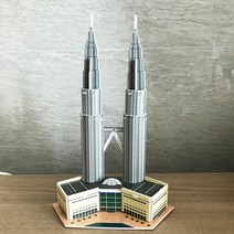 KAY&JAY 3D입체퍼즐 페트로나스 트윈타워 세계건축물시리즈모음 입체퍼즐, 단일, 22개