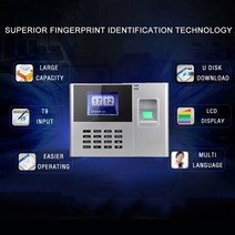 출퇴근지문인식기 출입통제시스템 지문인식출퇴근기록기 n-308 tcpip usb 2.8 인치 tft lcd 화면 생체 인식 지문 암호 출석 기계 직원 체크인 레코더, 없음