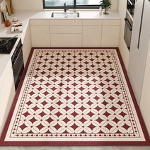 미국 스타일 가죽 주방 바닥 매트 욕실 미끄럼 방지 넓은 영역 러그 홈 장식 방수 및 내유성 카펫, 55.leather D - 200x200cm 78x78