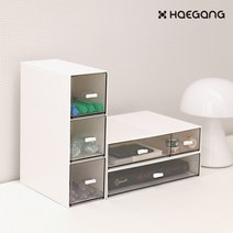 데스크 오거나이저 서랍 책상 정리 사무 용품 수납 트레이 정리대 수납함 정리함 캡슐 보관함 사무실 소품, 데스크 오거나이저_2단