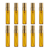 27리빙 간편한 충전 휴대용 향수 공병, 갈색 골드 10ml 10개