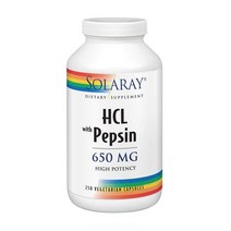 솔라레이 베타인 HCL 위드 펩신 소화효소제 650mg 250베지캡슐, 250정