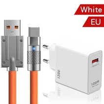 태양광 배터리 120W 고속 충전 어댑터 샤오미 Civi 12S 울트라 12 라이트 레드미 노트 11 9 프로 K50 포코 C40 화웨이 삼성 호환 원플러스 USB 충전기, [05] EU Plug TypeC Cable