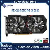 5700XT SOYO그래픽 카드 RX5700XT 5500XT 580 6600M 8GB GDDR6 256Bit 7NM 새로운용 비디오 지원 데스크, 05 RX6600M