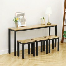 로뎀나무 엘리야 아카시아원목 콘솔 슬림 바테이블 폭좁은 베란다 테이블, 05_엘리야 350x1400 콘솔