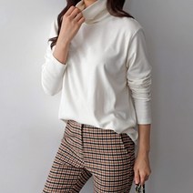 [아이엠수] 베이직 기모 폴라티셔츠