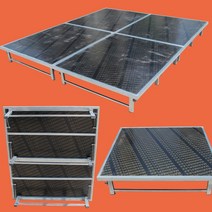 이동식 간이 무대 단상 행사 사회 발표 공연 부스, 14. 1.28x2m 접이식 다리 오르내림