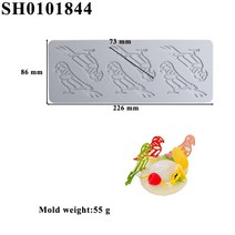 퐁듀그릇 기계 치즈 초콜릿 워머 Meibum 잎 동물 버섯 디자인 레이스 매트 퐁당 금형 초콜릿 설탕 공예 실, 17 SH0101844