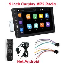 카 스테레오 멀티미디어 싱글 Din 9 인치 카플레이 안드로이드 오토 라디오 FM 블루투스 USB 후면 카메라 Aux 입력 카 라디오, 9008-CP