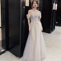 해외우아 여리 셀프 웨딩사진 웨딩드레스 들러리 셀프스냅샷 졸업식 드레스 4가지 디자인 롱 미디