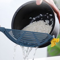 손잡이 쌀씻기 채반 면 거름망 잡곡 과일세척 채망 쌀씻는 도구, 색상랜덤