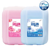 피죤 대용량 섬유유연제 핑크 블루 18L 용기, 블루비앙카