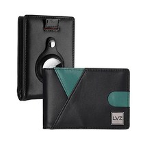남성용 LVZ 슬림 지갑 에어태그와 호환되는 남성용 스마트 RFID 차단 가죽 지갑 머니 클립이 있는 남성용 지갑 히든 카드 슬롯 신분증 칸 그를 위한 선물 3