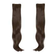 가발매니아 셔링펌 50cm 부분 2피스 좌우대칭 2set (제디원사 형상기억인모) 고데기 한 듯 자연스러운 굵은 웨이브, 모카브라운(제디원사)
