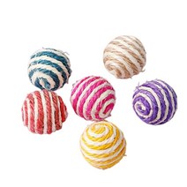 Sisal 공 애완 동물 고양이 장난감 새끼 놀이 동 재미 있은 씹는 제품 개 액세서리 1PC, 01 Random color