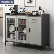 원목홈카페장 카페장 낮은그릇장 높은그릇장 우드 정리함 캐비닛 앤틱 다용도, 100cm 유리