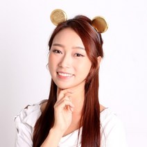 바보사랑 깜찍이 미키머리띠 (골드).파티해, 블랙