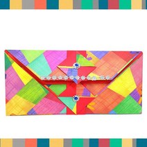 종이접기패키지 diy 전통 설날 새해 명절봉투 딱지문양 만들기재료세트, 1인용