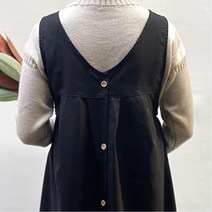 체형커버 뒷단추 원피스형 롱 앞치마 영양사 식당 영업용 주방보조 가사시간