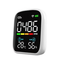 가스감지기 실내 공기 품질 모니터 휴대용 CO2 온도 및 습도 측정기 HCHO TVOC PM2.5 PM-1.0 테스터 Q81C, 한개옵션0